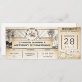 Sla de datumtickets op -  uitnodigingen (Voorkant / Achterkant)