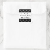 Sla de datumtrouwstickers op vierkante sticker (Tas)