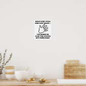 Sla de domheid weg Funny Poster (Keuken)