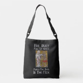 Sla de duivel in zijn gezicht! crossbody tas (Achterkant)