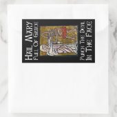 Sla de duivel in zijn gezicht! rechthoekige sticker (Tas)