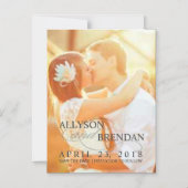 Sla de foto Datum Stijlvol huwelijk op Magnetische Uitnodiging (Voorkant)