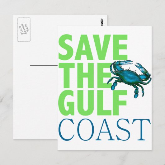 Sla de Gulf Coast-postkaart op Briefkaart (Voorkant / Achterkant)