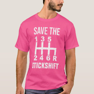 Sla de handgeschakelde auto op Handmatige bestuu T-shirt
