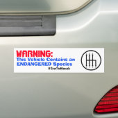 Sla de handleidingen bumper sticker op - rood/blau (Op auto)
