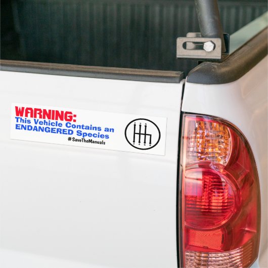 Sla de handleidingen bumper sticker op - rood/blau (Op Truck)