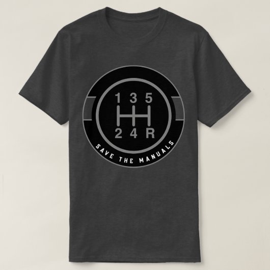 Sla de handleidingen Transmission Shifter Funny Au T-shirt (Design voorkant)