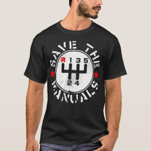 Sla de handmatige transmissiecars op t-shirt