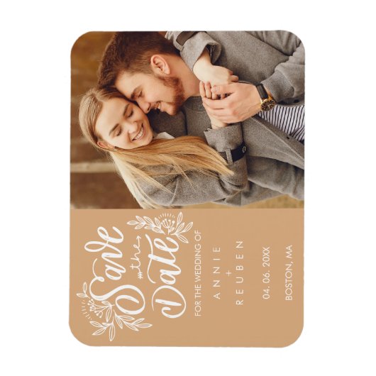 Sla de handscriptfoto voor datum op magneet (Verticaal)