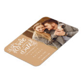 Sla de  handscriptfoto voor datum op magneet (Linkerzijde)