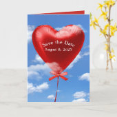 Sla de hartballon Datum in wolken op Kaart (Gele Bloem)