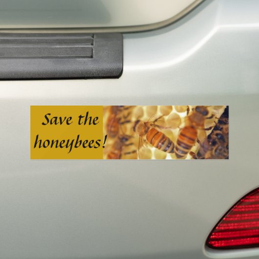 Sla de honingbijen op! bumpersticker (Op auto)