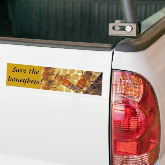 Sla de honingbijen op! bumpersticker (Op Truck)