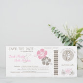 Sla de instapkaart datum op save the date (Staand voorkant)