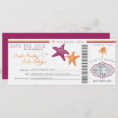 Sla de instapkaart datum op save the date (Voorkant / Achterkant)