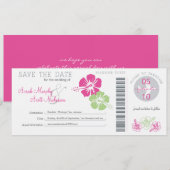 Sla de instapkaart datum op save the date (Voorkant / Achterkant)