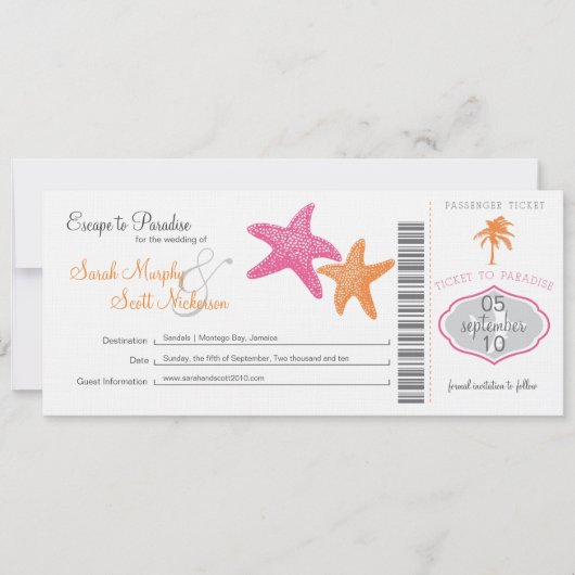 Sla de instapkaart datum op save the date (Voorkant)