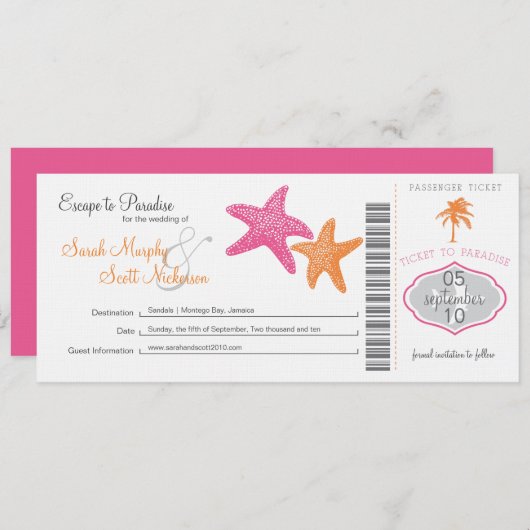 Sla de instapkaart datum op save the date (Voorkant / Achterkant)