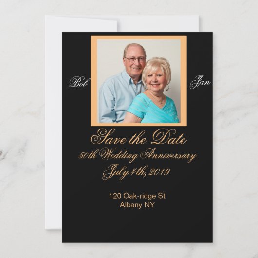 Sla de Jubileum Datum op Save The Date (Voorkant)