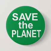 Sla de knop Planet op Ronde Button 7,6 Cm (Voorkant)