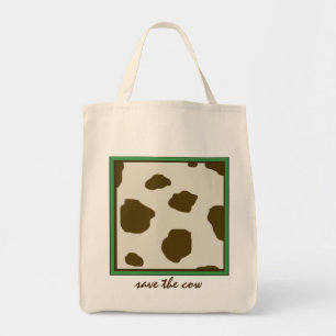 SLA DE KOE Bruine Faux Koe Skin Tote Bag