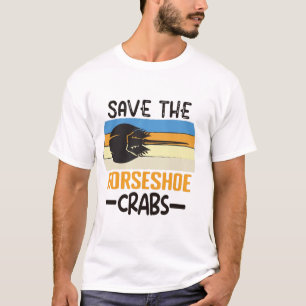 sla de krab van het hoefijzer op t-shirt