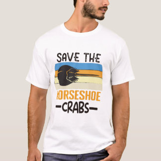 sla de krab van het hoefijzer op t-shirt