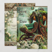 Sla de Magische Afspraak Op – Betoverde Bos Koets Kaart (Voorkant / Achterkant)