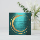 Sla de minimale Blauwgroen goudwissing op Save The Date (Staand voorkant)