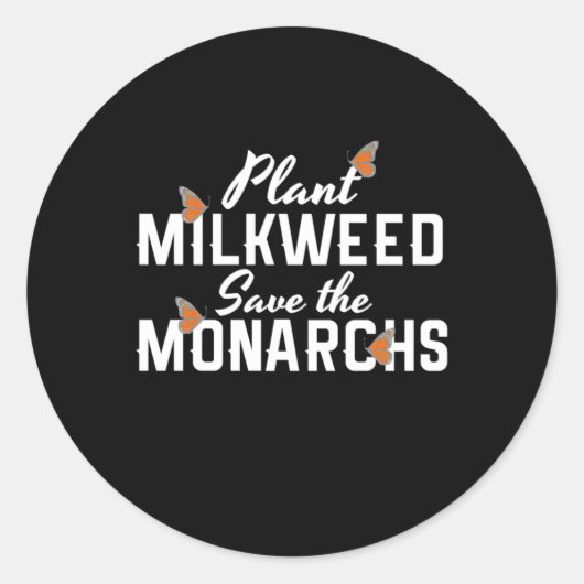 Sla de Monarchvlinder op Ronde Sticker (Voorkant)