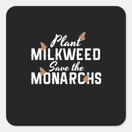 Sla de Monarchvlinder op Vierkante Sticker (Voorkant)