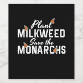 Sla de Monarchvlinder op Wijn Etiket (Enkel label)
