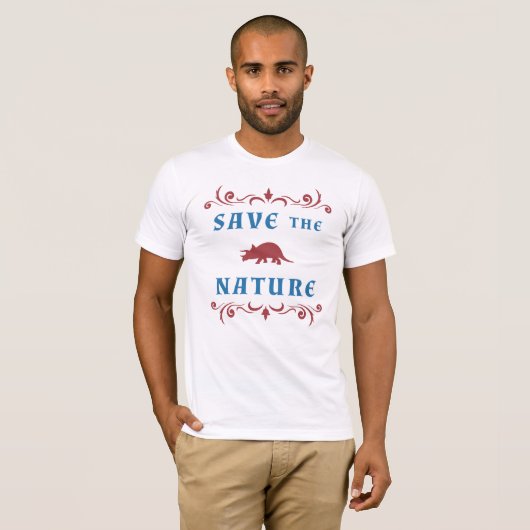 Sla de Natuur Triceratops op T-shirt (Voorkant volledig)