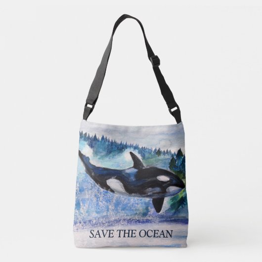 Sla de Ocean Custom All-Over-Print Bag op Crossbody Tas (Achterkant)