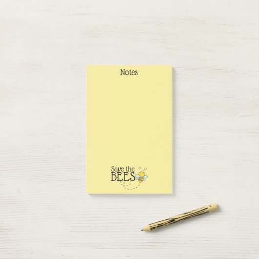 Sla de opmerkingen na de bijen op post-it® notes (Op bureau)