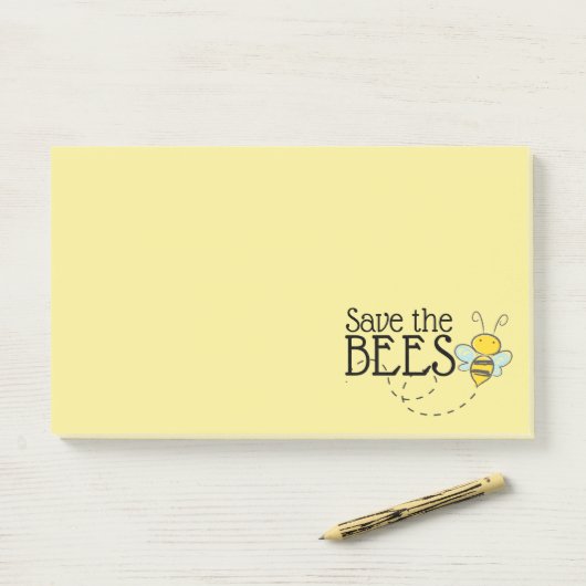 Sla de opmerkingen na de bijen op post-it® notes (Op bureau)