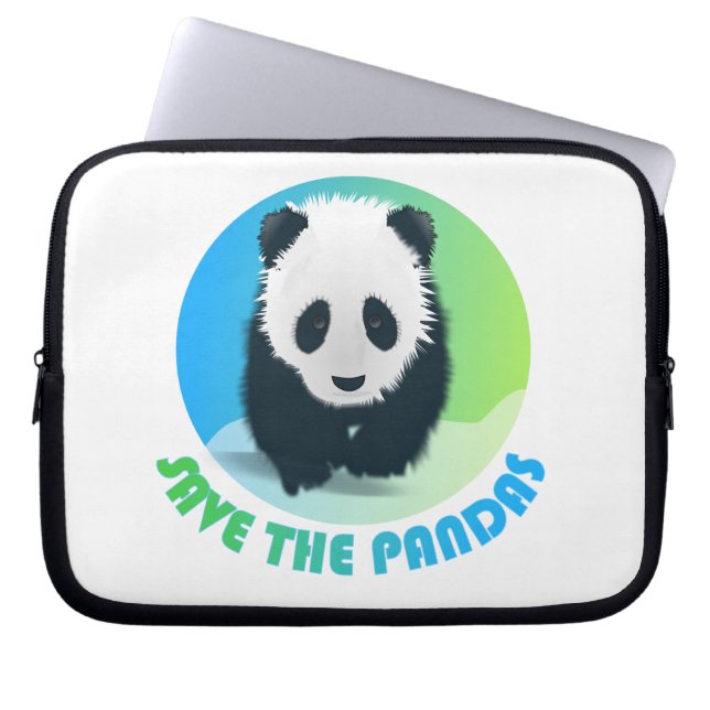 Sla de Pandas Laptop Bag op Sleeve (Voorkant)