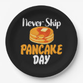Sla de pannenkoekdag nooit over papieren bordje (Voorkant)