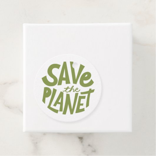 Sla de Planeet Eco Design op Bedankjes Labels (In situ)