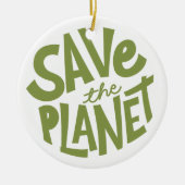Sla de Planeet Eco Design op Keramisch Ornament (Voorkant)