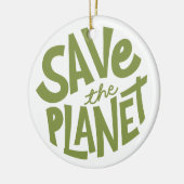 Sla de Planeet Eco Design op Keramisch Ornament (Links)