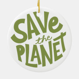 Sla de Planeet Eco Design op Keramisch Ornament