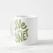 Sla de Planeet Eco Design op Koffiemok (Voorkant links)