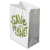 Sla de Planeet Eco Design op Medium Cadeauzakje (Achterkant Gekanteld)