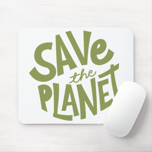 Sla de Planeet Eco Design op Muismat (Met muis)