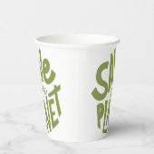 Sla de Planeet Eco Design op Papieren Bekers (Rechts)