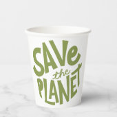 Sla de Planeet Eco Design op Papieren Bekers (Voorkant)