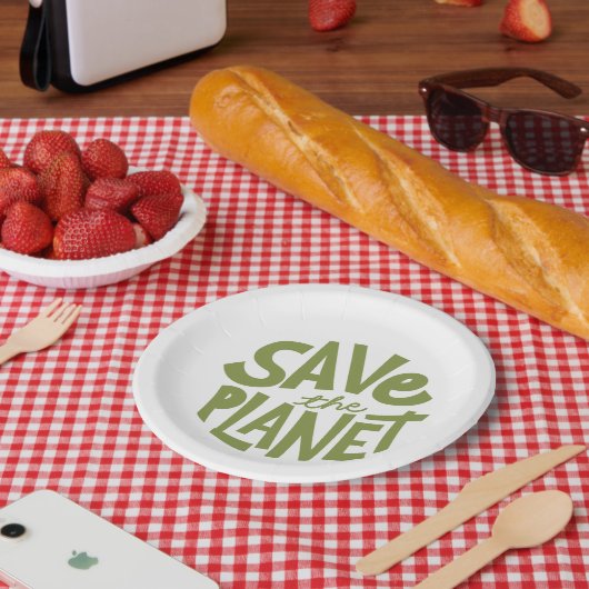 Sla de Planeet Eco Design op Papieren Bordje (Picknick)