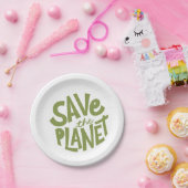 Sla de Planeet Eco Design op Papieren Bordje (Feest)