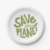 Sla de Planeet Eco Design op Papieren Bordje (Voorkant)